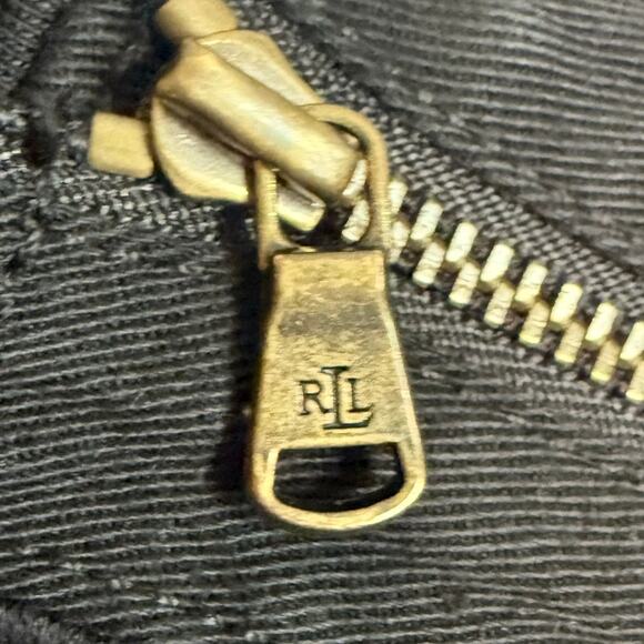 Lauren Ralph Lauren Black Long Sleeve Top XS Zip Shoulder Chic Minimalist - Picture 5 of 6